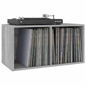 Úložný box na LP desky šedý sonoma 71x34x36 cm kompozitní dřevo - obrázek 5