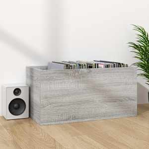 Úložný box na LP desky šedý sonoma 71x34x36 cm kompozitní dřevo - obrázek 7