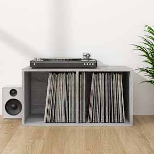 Úložný box na LP desky šedý sonoma 71x34x36 cm kompozitní dřevo - obrázek 1