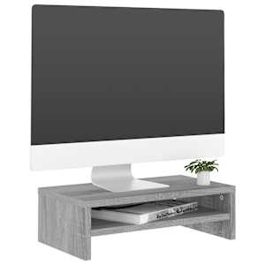 Stojan na monitor šedý sonoma 42 x 24 x 13 cm kompozitní dřevo - obrázek 3