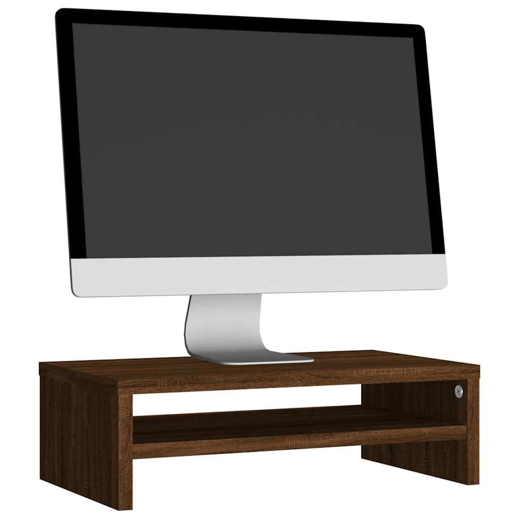 

vidaXL Monitorstandaard 42x24x13 cm bewerkt hout bruineikenkleurig