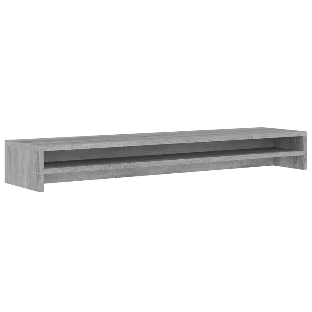 vidaXL Monitorstandaard 100x24x13 cm bewerkt hout grijs sonoma eiken