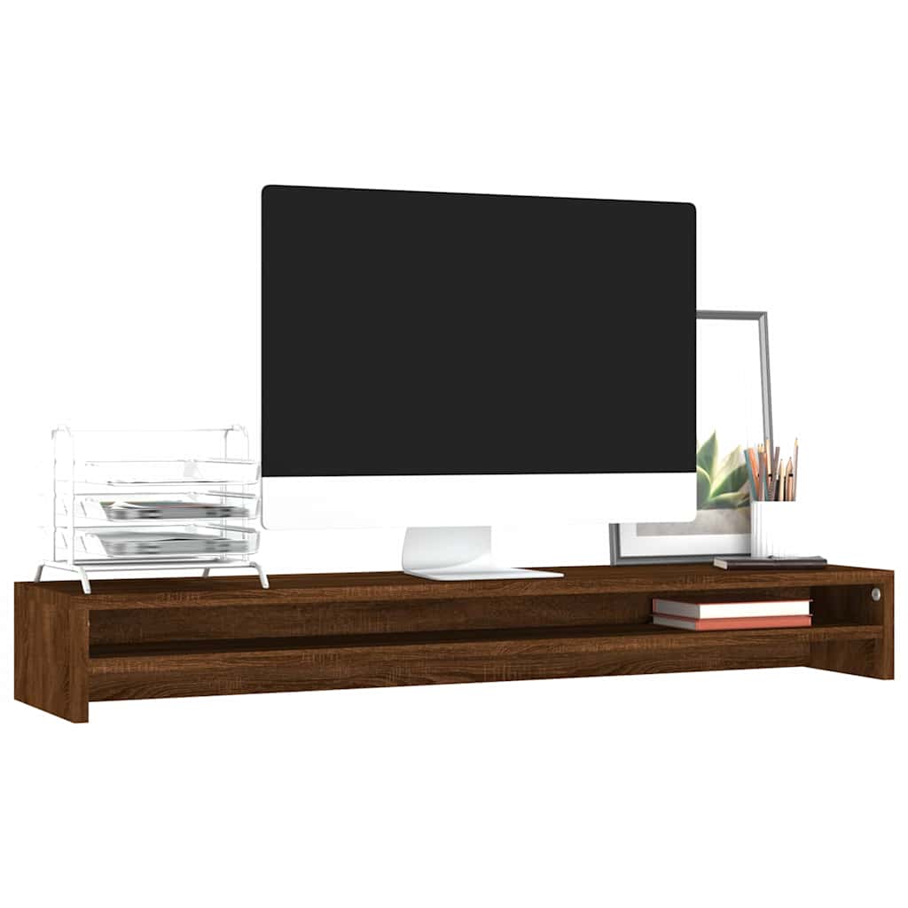 Thumbnail - vidaXL Monitorständer Braun Eichen-Optik 100x24x13 cm Holzwerkstoff