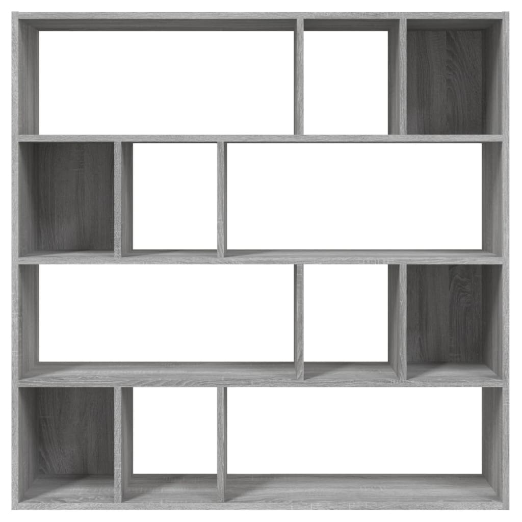 vidaXL Bücherregal Grau Sonoma 110x24x110 cm Holzwerkstoff