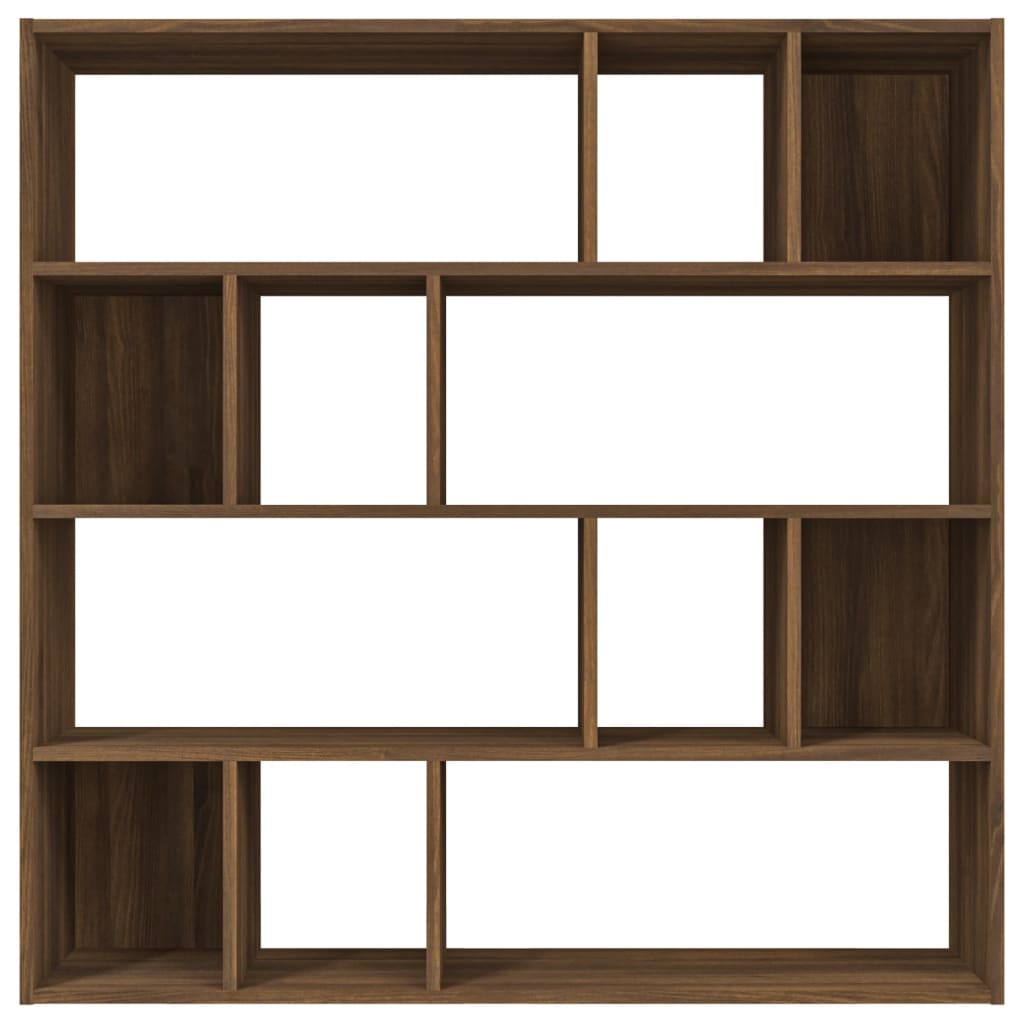 vidaXL Boekenkast 110x24x110 cm bewerkt hout bruineikenkleurig