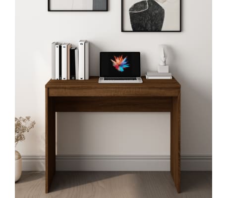 vidaXL Bureau Ch&ecirc;ne marron 90x40x72 cm Bois d'ing&eacute;nierie