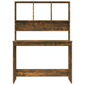 vidaXL Skrivebord med skuffer r&oslash;kt eik 110x45x157 cm konstruert tre