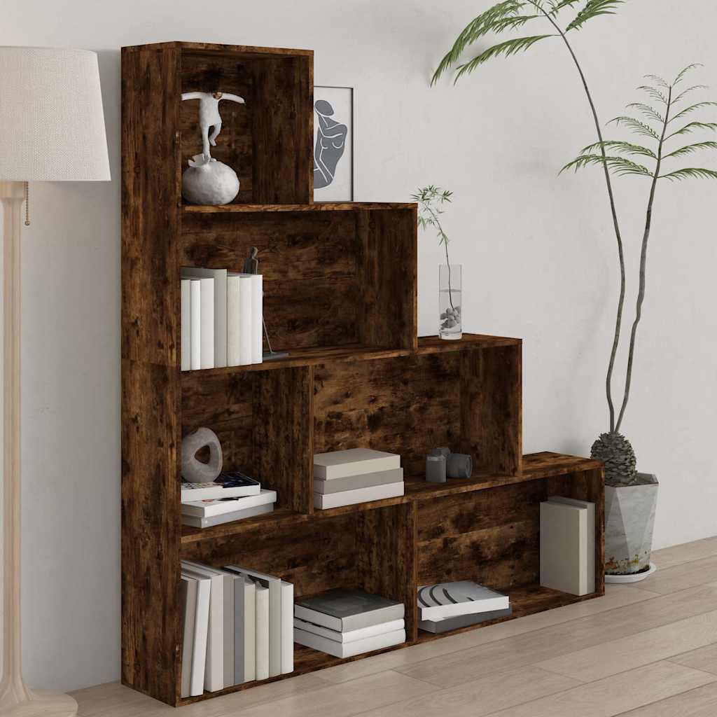 vidaXL Rega� na ksi��ki, przydymiony d�b, 155x24x160 cm