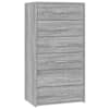 vidaXL puhvetkapp 6 sahtliga, hall Sonoma tamm, 50x34x96 cm, tehispuit