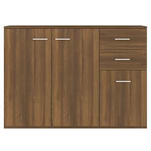 vidaXL Skjenk brun eik 105x30x75 cm konstruert tre