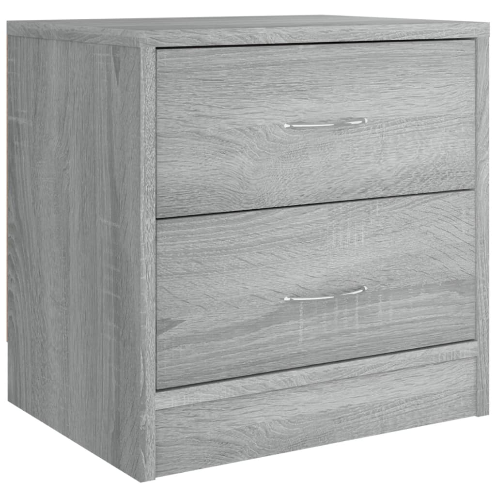 vidaXL Noptiere, 2 buc., sonoma gri, 40x30x40 cm, lemn prelucrat