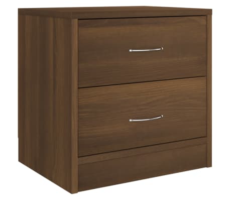vidaXL Bedside Cabinets 2 pcs Brown Oak 40x30x40 cm Engineered Wood