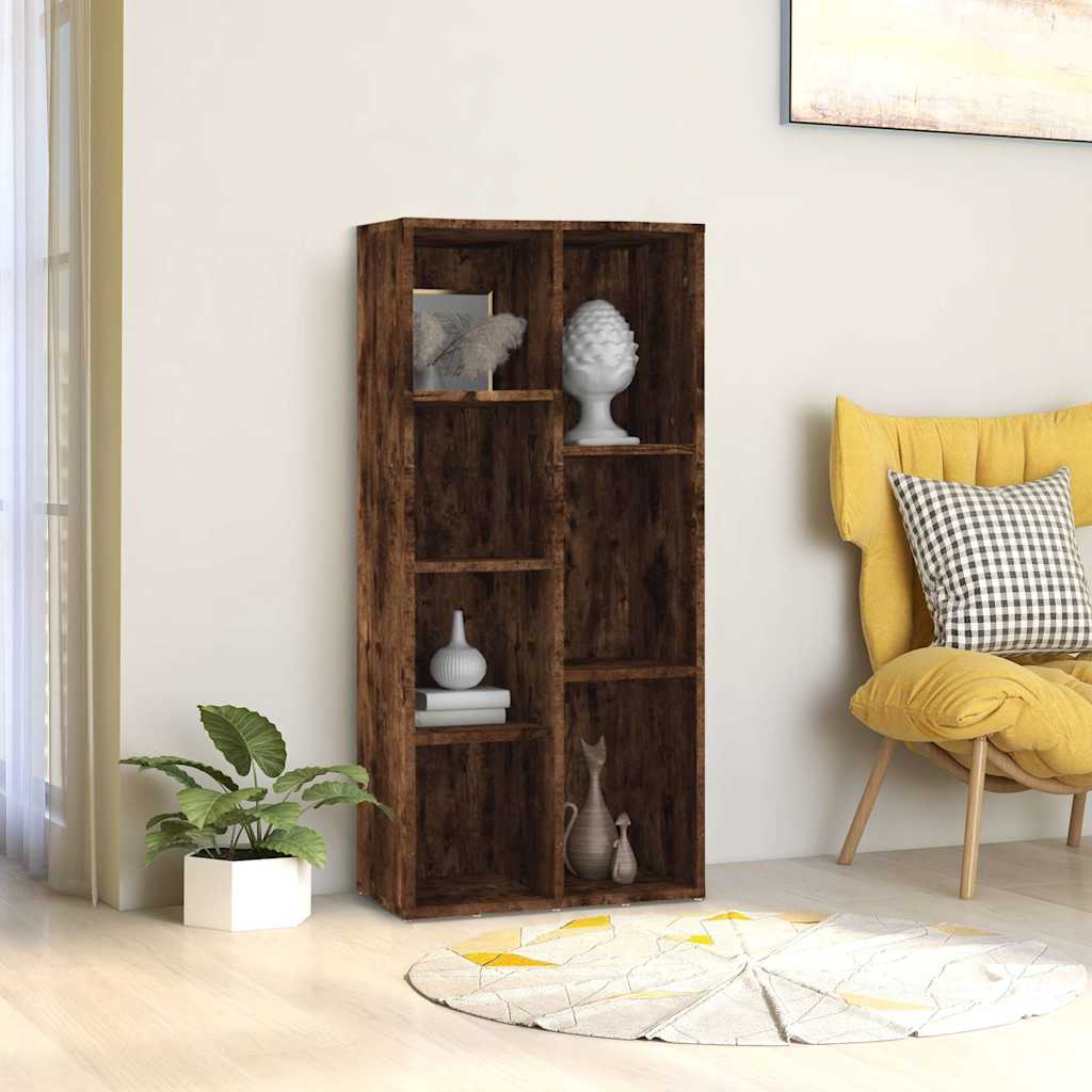 vidaXL Rega� na ksi��ki, przydymiony d�b, 50x25x106 cm