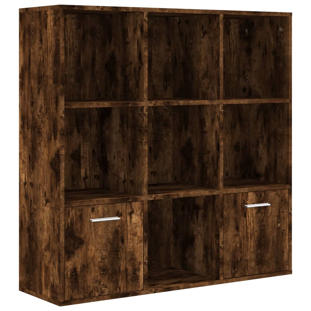 vidaXL Knihovna kouřový dub 98 x 30 x 98 cm