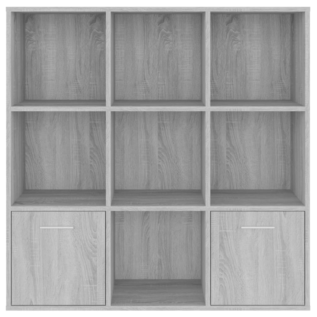 vidaXL Boekenkast 98x30x98 cm grijs sonoma eikenkleurig afbeelding