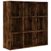 vidaXL raamatukapp, suitsutatud tamm, 98 x 29 x 97,5 cm