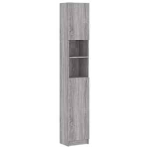 Koupelnová skříňka šedá sonoma 32x25,5x190 cm kompozitní dřevo - obrázek 2