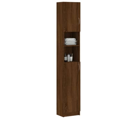 vidaXL Armario baño madera contrachapada roble marrón 32x25,5x190 cm