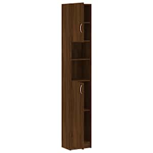 Koupelnová skříňka hnědý dub 32x25,5x190 cm kompozitní dřevo - obrázek 6