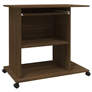 vidaXL kirjutuslaud, pruun tamm, 80 x 50 x 75 cm, tehispuit