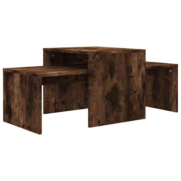 vidaXL kohvilaua komplekt, suitsutatud tamm, 100x48x40 cm, tehispuit