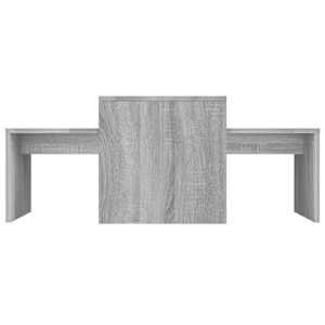 Sada konferenční stolků šedá sonoma 100 x 48 x 40 cm kompozit - obrázek 4