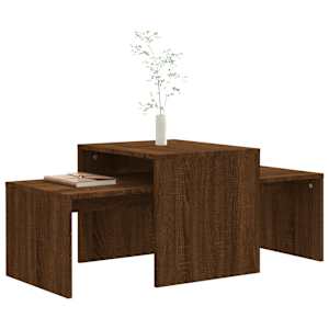 Sada konferenčních stolků hnědý dub 100 x 48 x 40 cm kompozit - obrázek 3