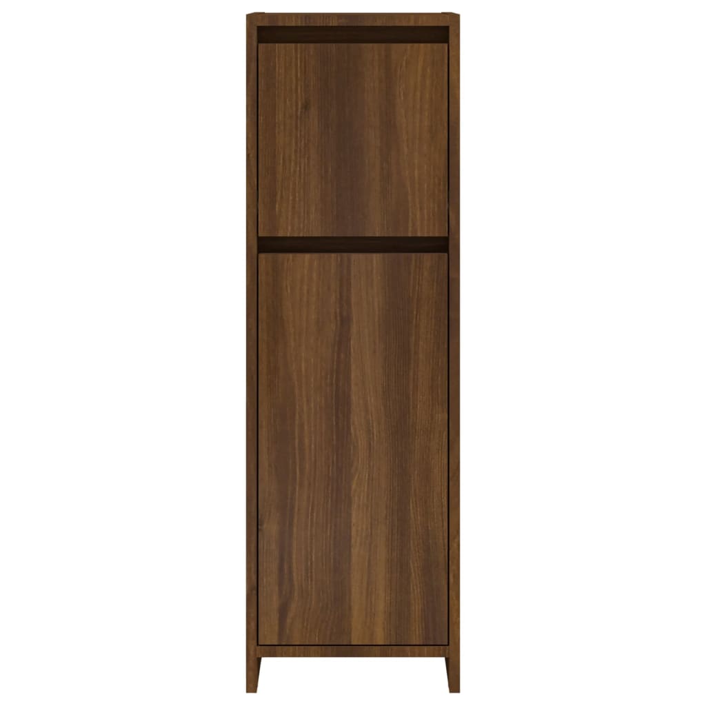 

vidaXL Badkamerkast 30x30x95 cm bewerkt hout bruineikenkleurig