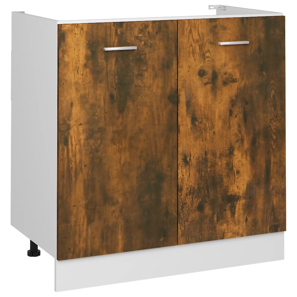 vidaXL Spodní dřezová Lyon skříňka kouřový dub 80x46x81,5 cm kompozit
