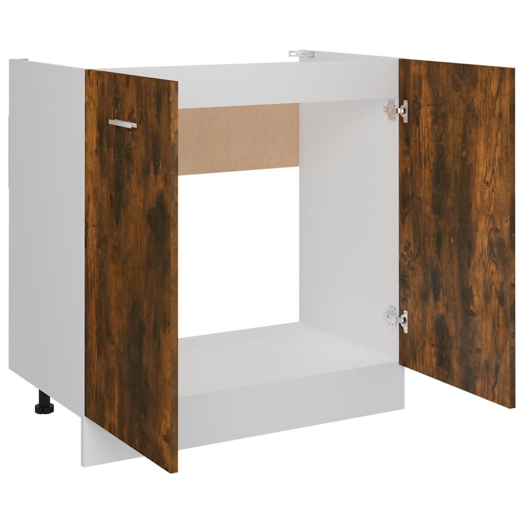 Mobile Sottolavello Rovere Fumo 80x46x81,5 Cm Legno Multistrato VidaXL 16 width=274