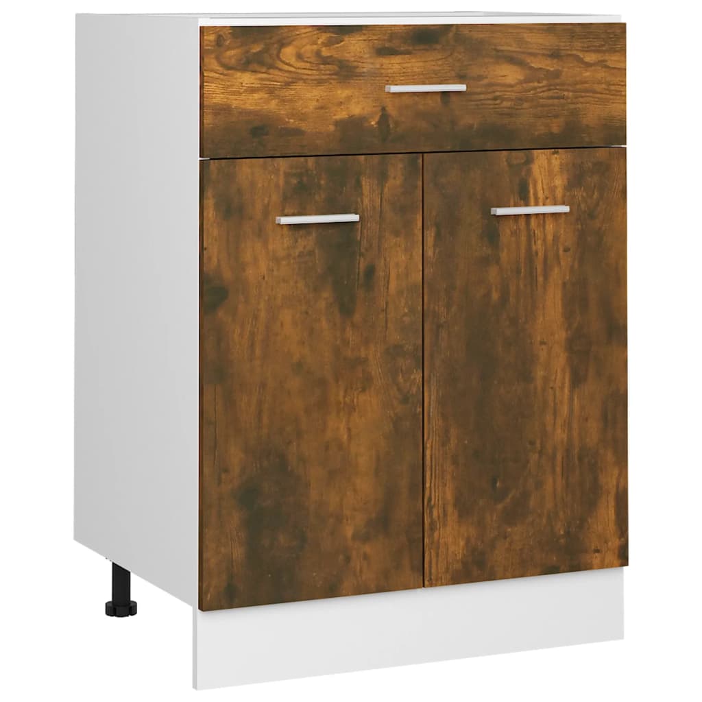 Drawer Bottom Cabinet Smoked Oak 60x46x81.5 Cm Engineered Wood VidaXL 11 width=274