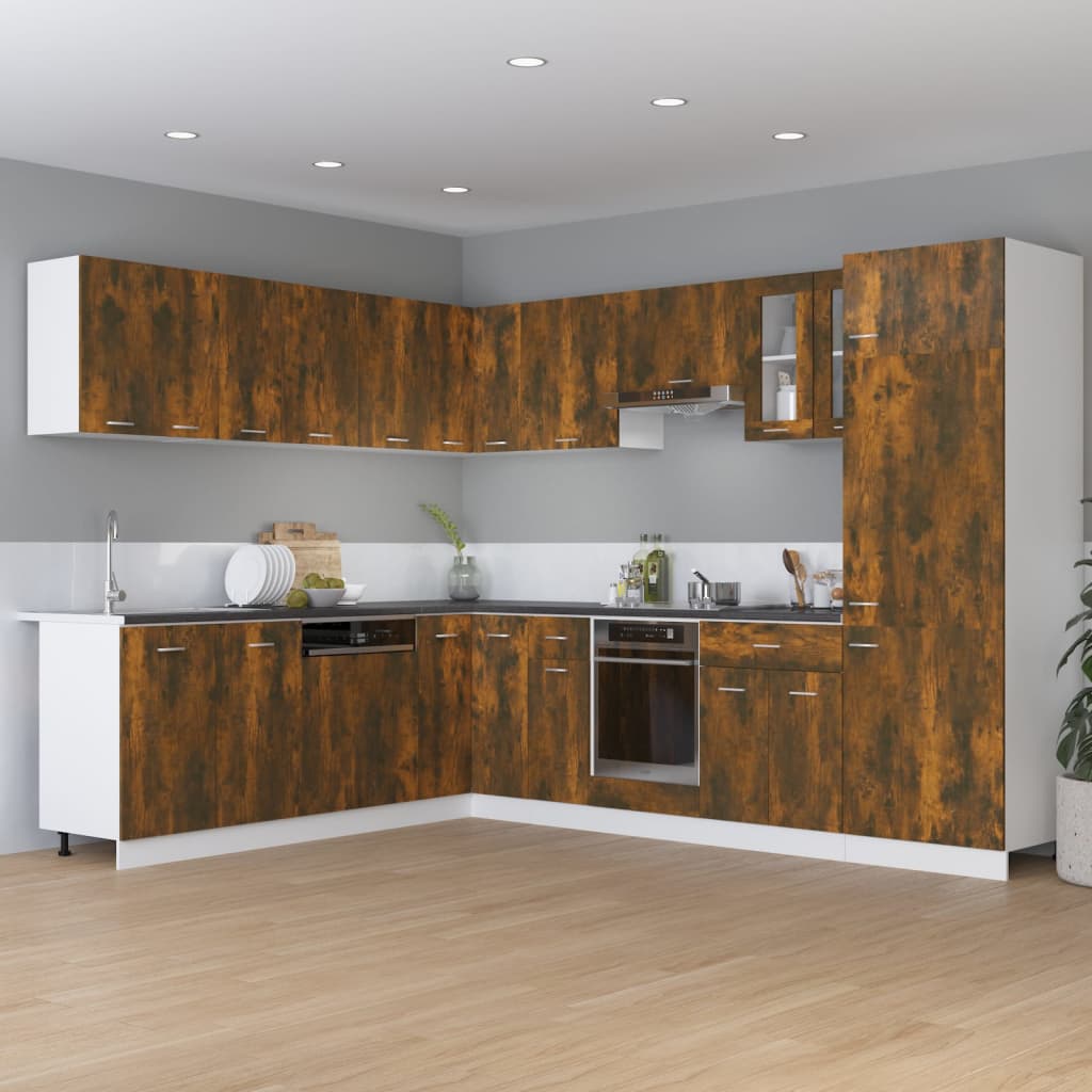 vidaXL Dulap inferior cu sertar “Lyon”, stejar fumuriu, 60x46x81,5 cm