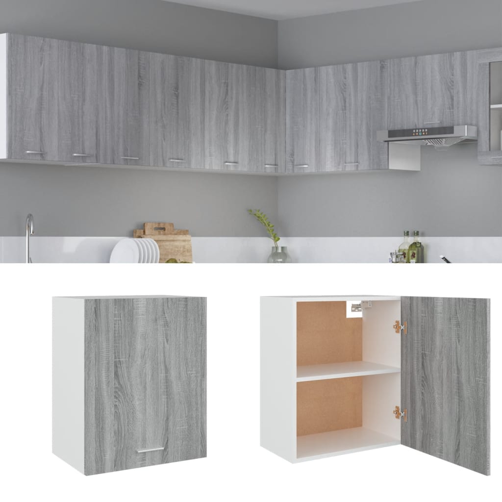 vidaXL Hängeschrank Grau Sonoma 50x31x60 cm Holzwerkstoff