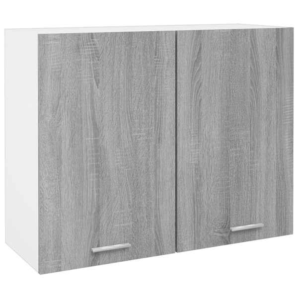 vidaXL rippuv kapp "Lyon", hall, Sonoma, 80x31x60 cm, t&ouml;&ouml;deldud puit