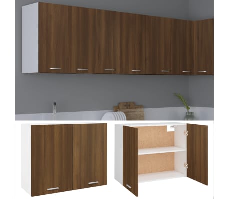 vidaXL Dulap suspendat “Lyon”, stejar maro, 80x31x60 cm