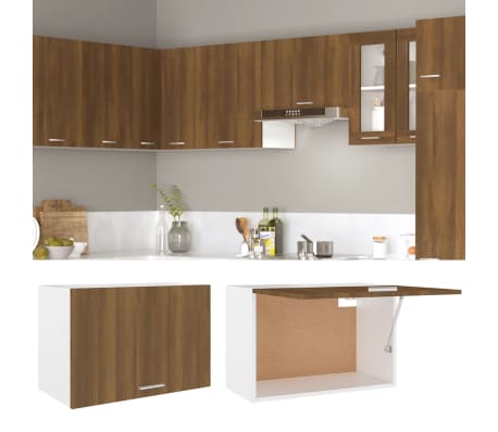 vidaXL &ldquo;Lyon&rdquo; barna t&ouml;lgy sz&iacute;nű szerelt fa f&uuml;ggőszekr&eacute;ny