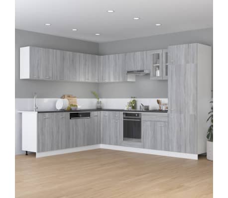 vidaXL Hanging Corner Cabinet Grey Sonoma 57x57x60 cm Engineered Wood