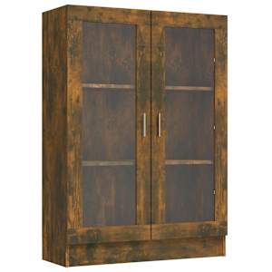 vidaXL vitriinkapp, suitsutatud tamm, 82,5x30,5x115 cm, tehispuit
