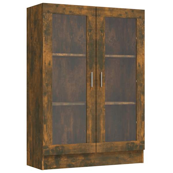 vidaXL vitriinkapp, suitsutatud tamm, 82,5x30,5x115 cm, tehispuit