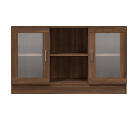 vidaXL Vitrine Cabinet Brown Oak 120x30.5x70 cm Engineered Wood