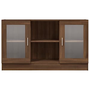 vidaXL Vitrine Cabinet Brown Oak 120x30.5x70 cm Engineered Wood