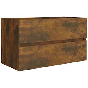 Umyvadlová skříňka kouřový dub 80x38,5x45 cm kompozitní dřevo - obrázek 2