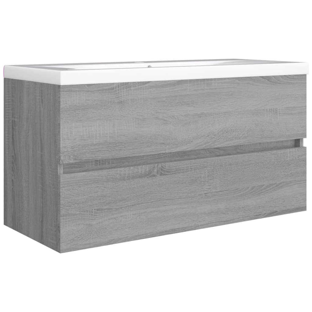 Mobile Sottolavabo Grigio Sonoma 90x38,5x45cm Legno Multistrato VidaXL 14 width=274
