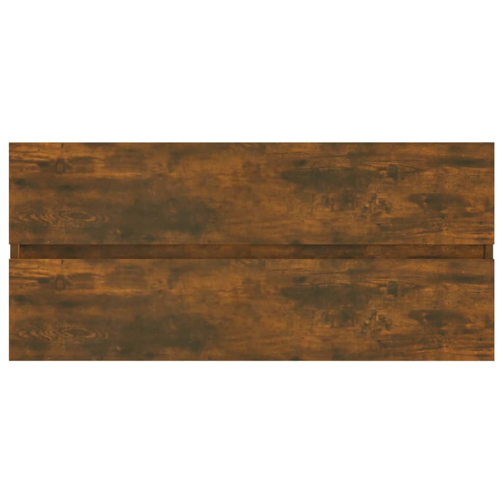 

vidaXL Wastafelkast 100x38,5x45 cm bewerkt hout gerookt eikenkleurig