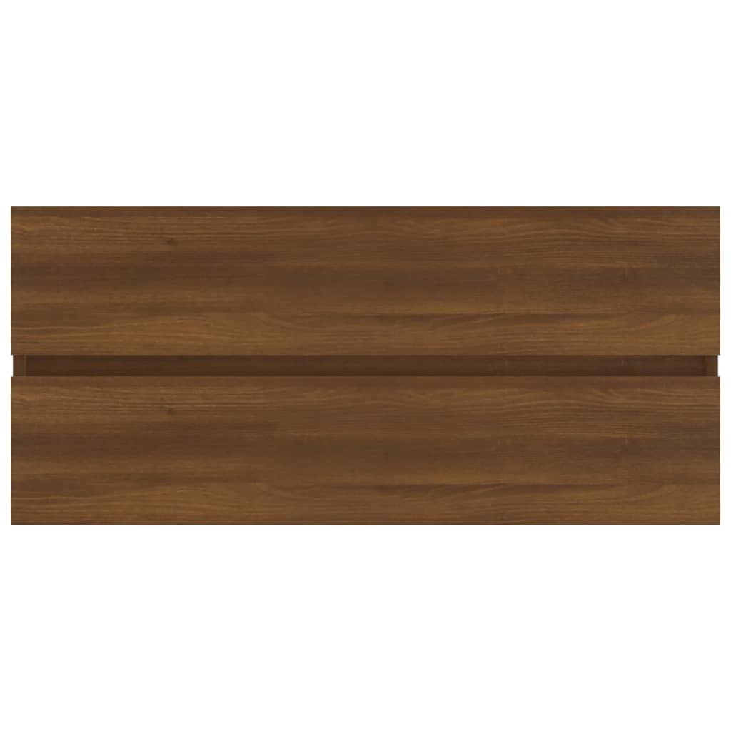 

vidaXL Wastafelkast 100x38,5x45 cm bewerkt hout bruineikenkleurig