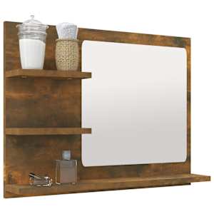 Koupelnové zrcadlo kouřový dub 60x10,5x45 cm kompozitní dřevo - obrázek 6