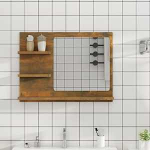 Koupelnové zrcadlo kouřový dub 60x10,5x45 cm kompozitní dřevo - obrázek 1