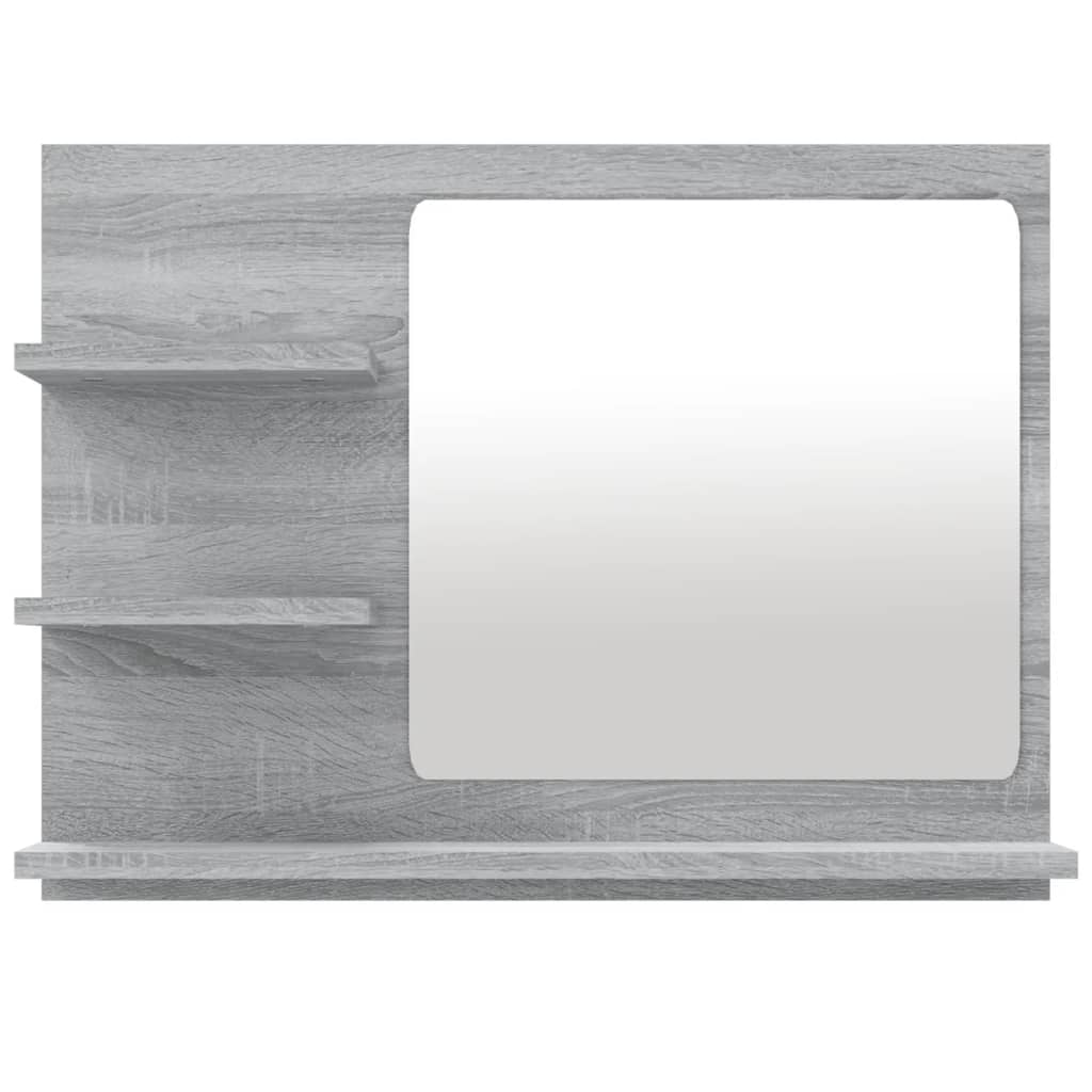 

vidaXL Badkamerspiegel 60x10,5x45 cm bewerkt hout grijs sonoma eiken