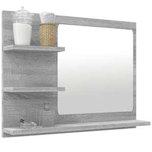 Koupelnové zrcadlo šedé sonoma 60x10,5x45 cm kompozitní dřevo - obrázek 6