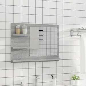 Koupelnové zrcadlo šedé sonoma 60x10,5x45 cm kompozitní dřevo - obrázek 7